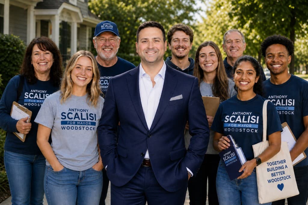 Anthony Scalisi with the volunteer team